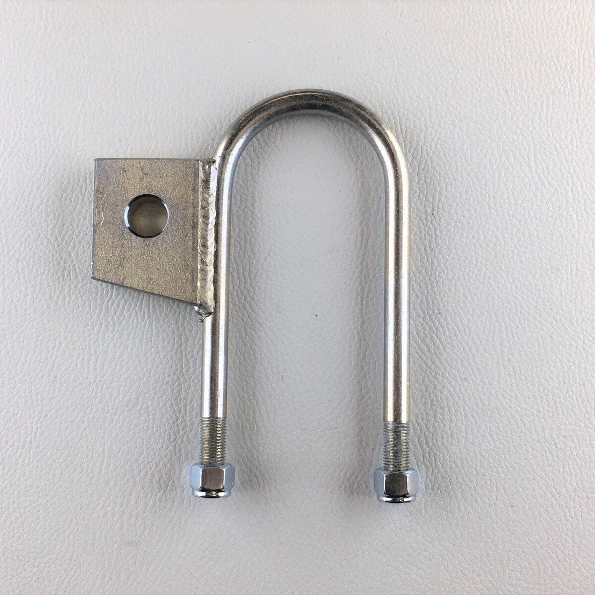 Axle 'U' bolt with s/absorber plate (for 5 or 6 leaf spring) - zinc plated