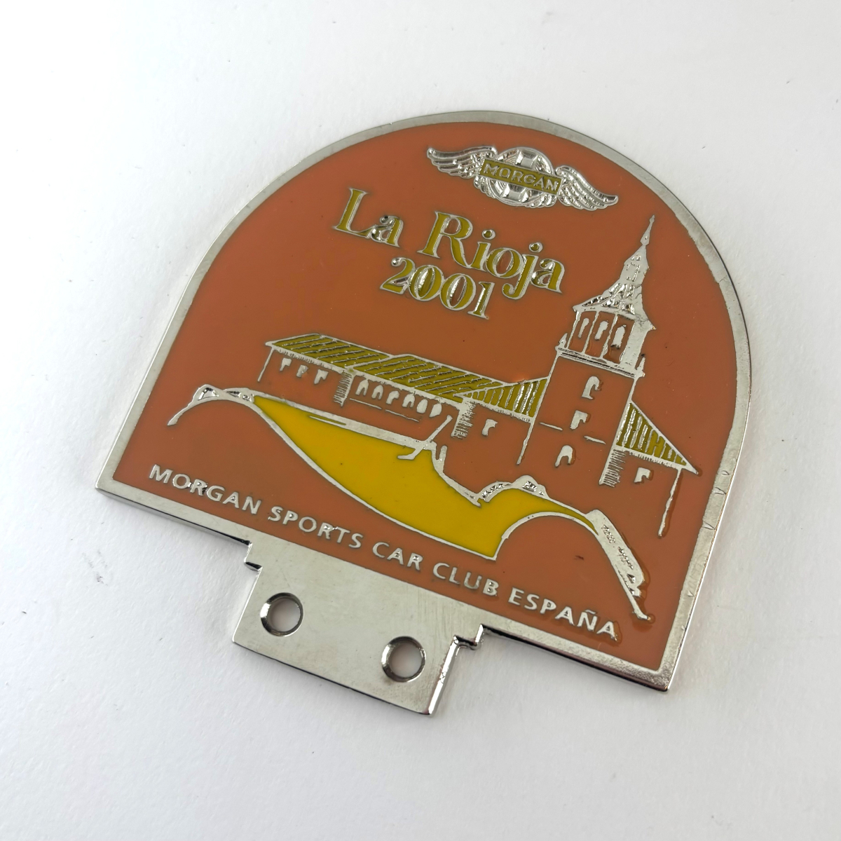 La Rioja 2001 - Morgan Sports car club Espana enamel badge