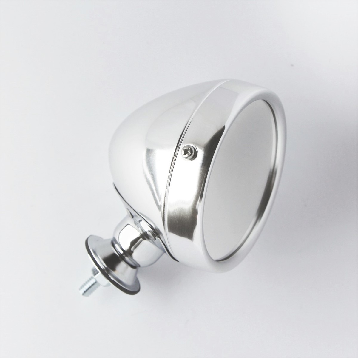 Racing mirror in polished alloy