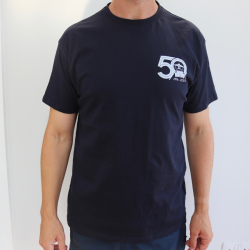 Navy 50 year t-shirt - mens - 'RUTTER 50' on back