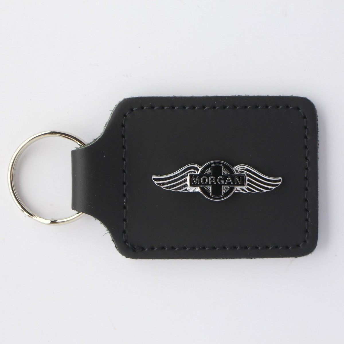 Leather key fob plain Morgan wings