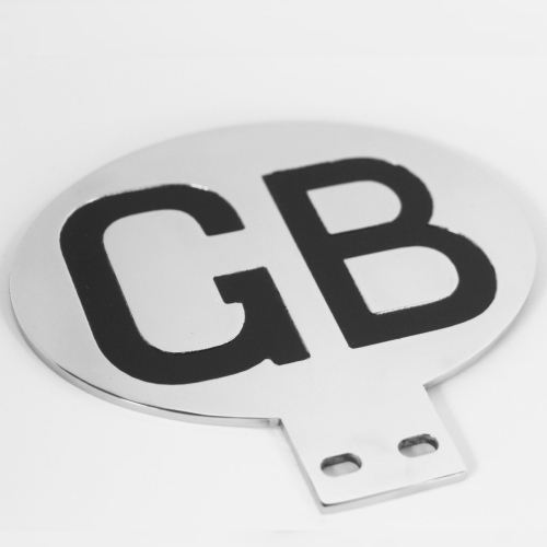 Polished stainless steel GB plate