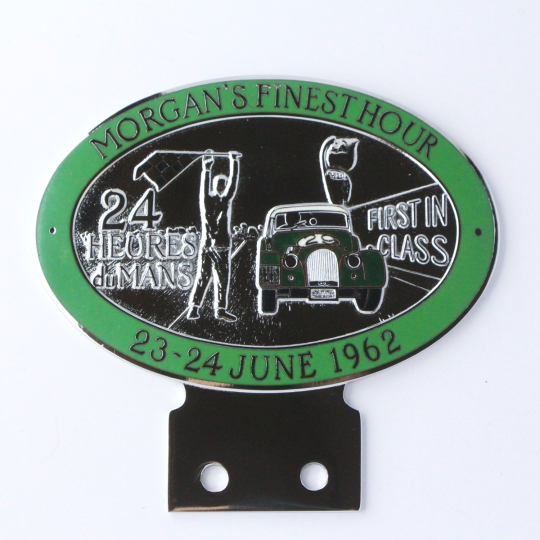 Morgan's Finest Hour car badge (green rim)