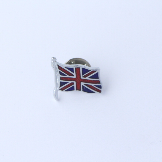 UK Pin Flag National Flag Of United outlet Kingdom Union Jack Lapel Pin Union Flag Pin UK Flag Pin Enamel Pin Silver Trim Butterfly Backing