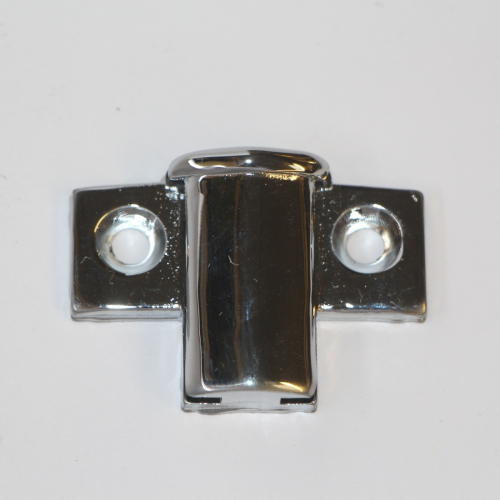 Bonnet hinge end bracket - chrome; front