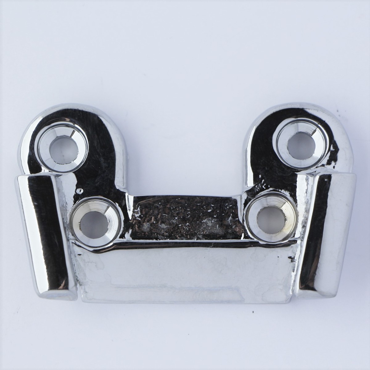 Door striker catch plate - flat rad coupe & early cowl coupe (chromed)