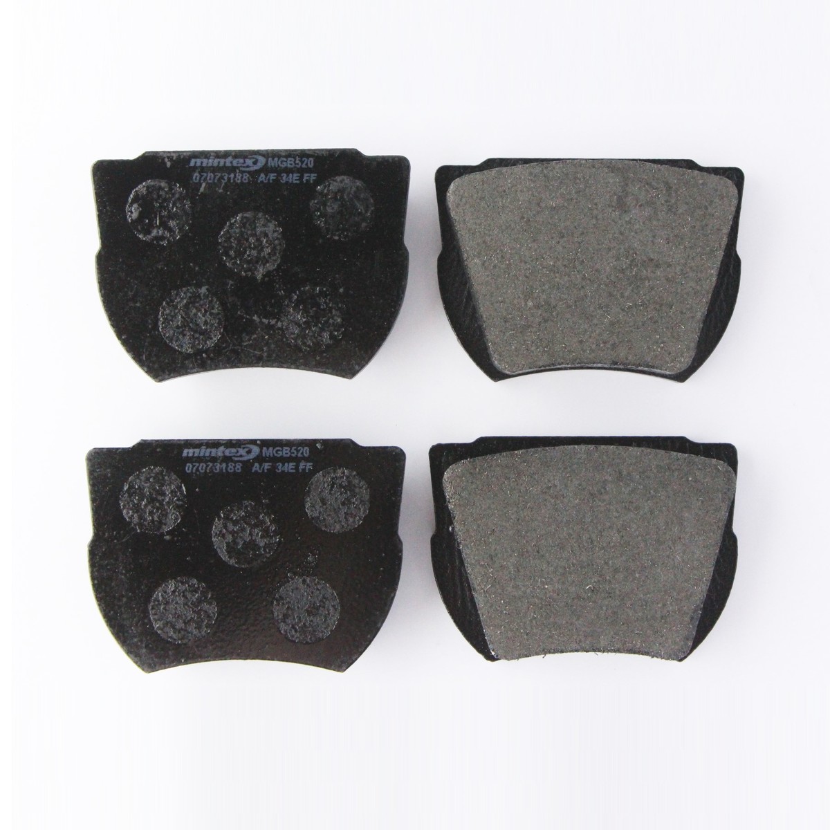 Brake pads axle set 4/4 & +4 1959-66 (disc pads)