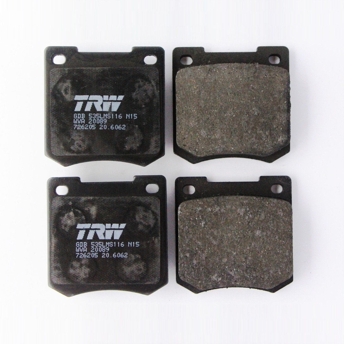 Brake pads axle set 4/4 1966 to 7/1993 & +4 1966 to 7/1993