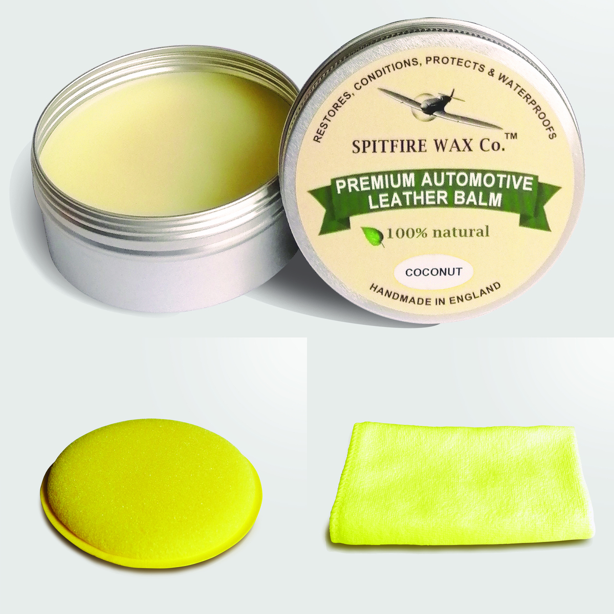 Spitfire Wax - premium automotive leather balm - Coconut