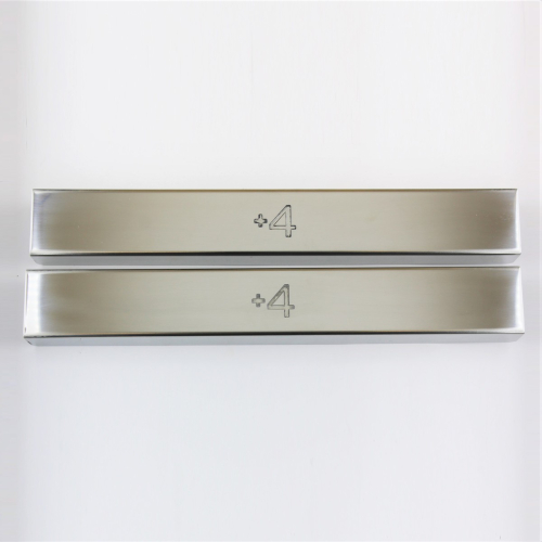 Polished stainless steel covers for front chassis cross member on +4 Rover -...