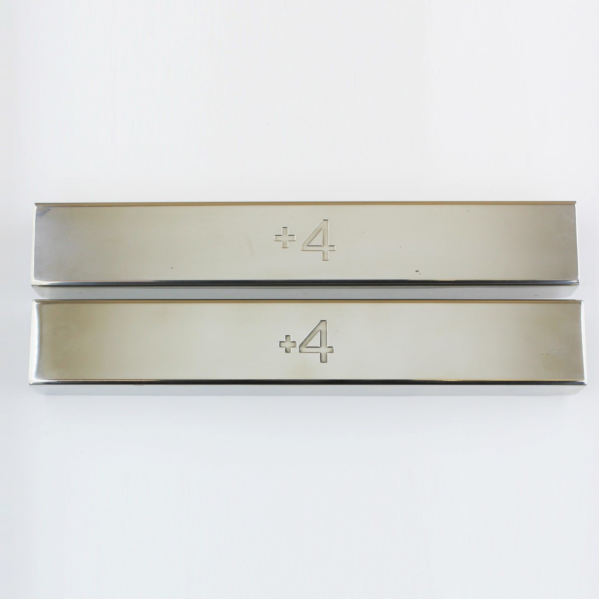 Polished stainless steel covers for front chassis cross member on +4 Triumph...