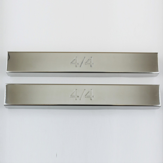 Polished stainless steel covers for front chassis cross member on 4/4 1600...