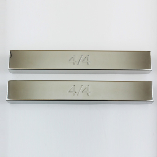Polished stainless steel covers for front chassis cross member on 4/4 1800...