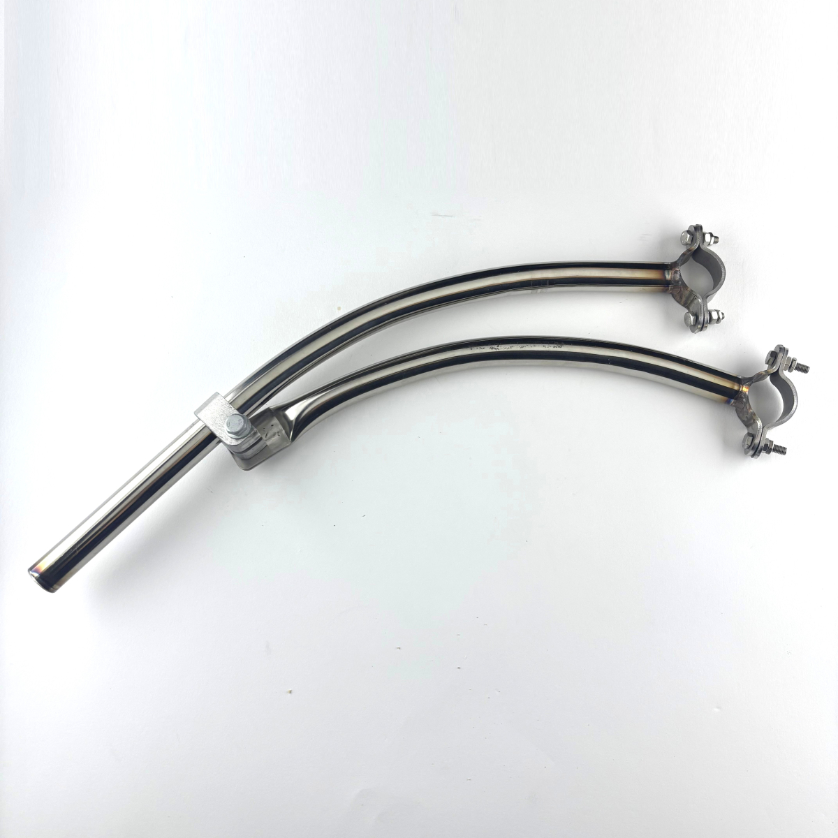 Front bumper tube assembly in stainless steel for +4 1993 on with wide...
