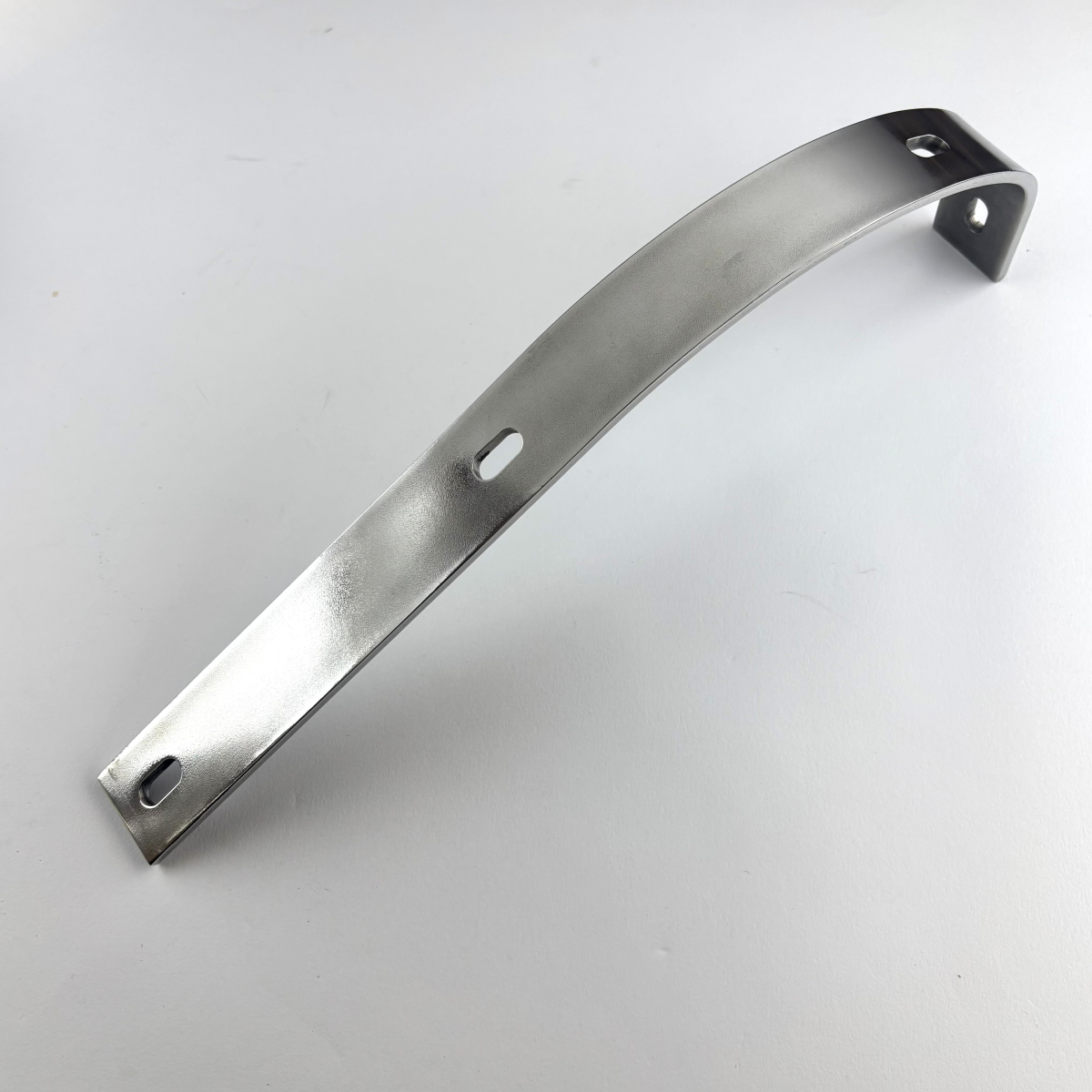 Rear chassis to bumper bracket in polished stainless steel