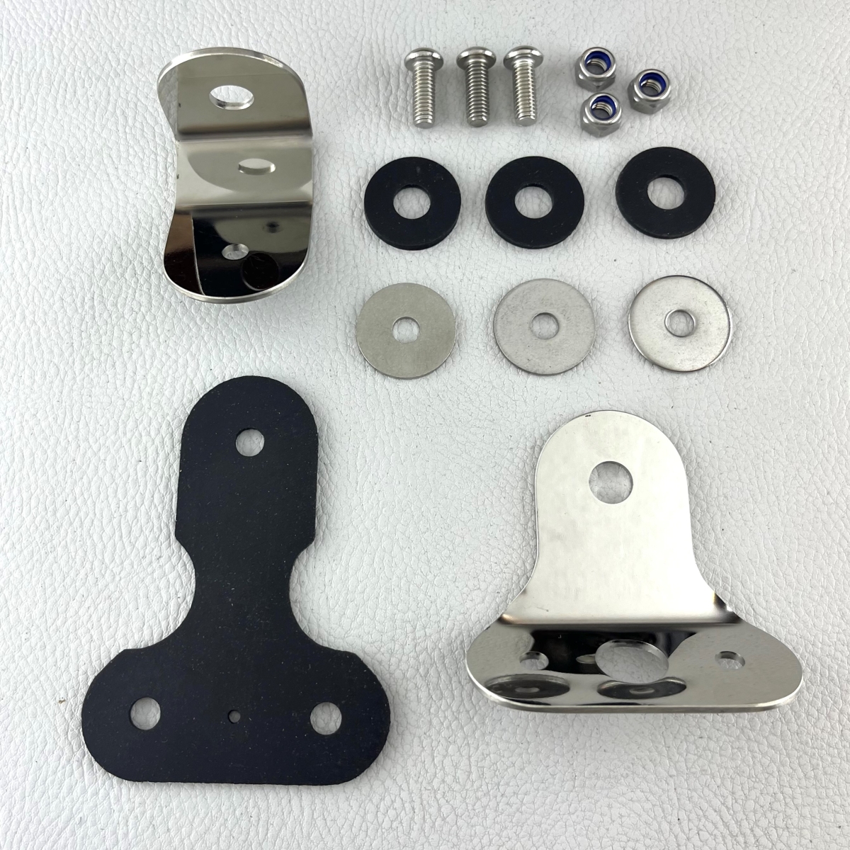 Stainless steel spot lamp bracket for 'overrider' cars