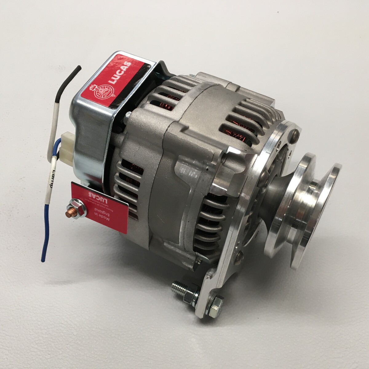 High output lightweight alternator for 4/4 crossflow