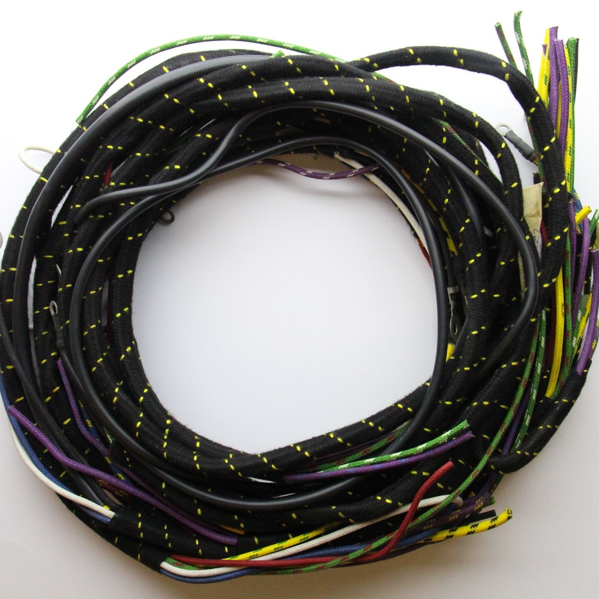 Wiring loom 4/4 Series 1 1937 on - cloth wrapped lacquered braided cable (...