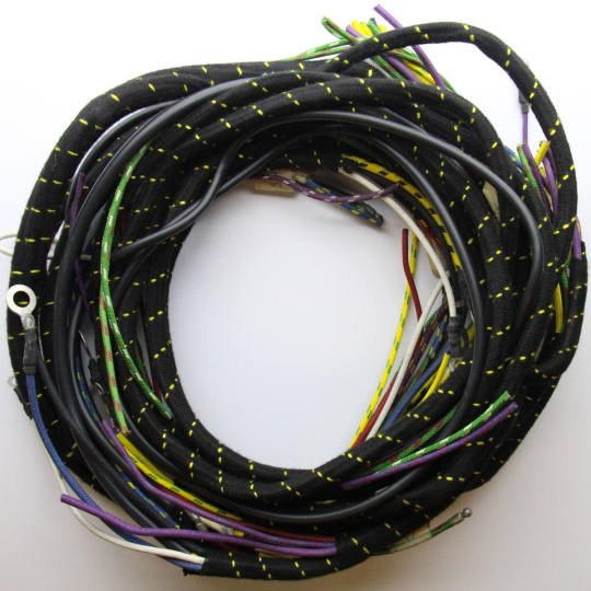 Wiring loom +4 with capillary temp. sender 1954-58 - cloth wrapped lacquer...
