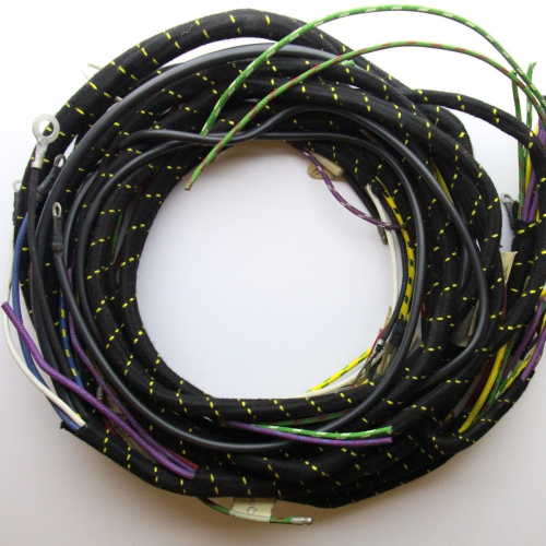 Wiring loom 4/4 1956-60 - cloth wrapped lacquer braided cable