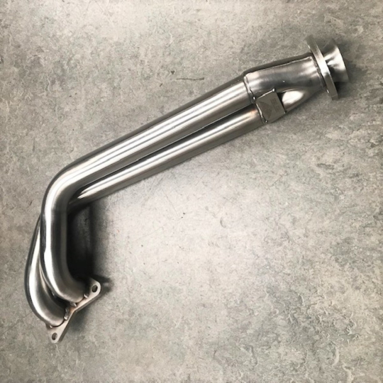 Twin connecting pipe right hand +8 5 speed to 1987