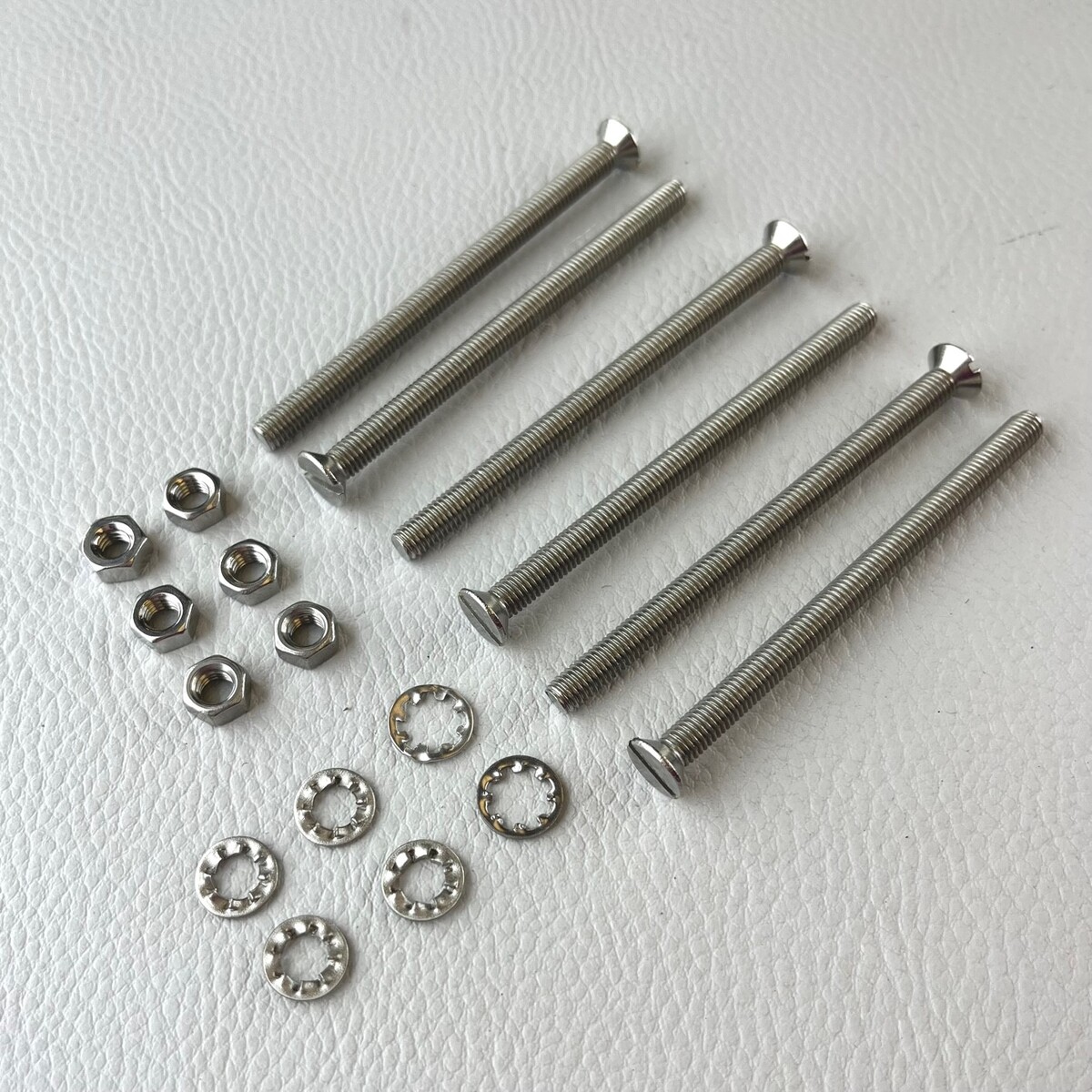 Door hinge screws (set of 6) s/s pre 1972 Mog Parts, Car