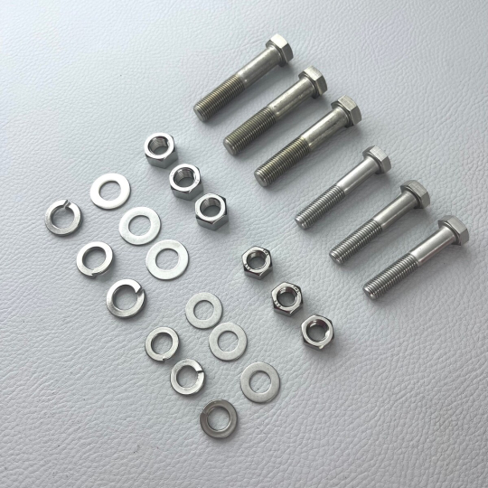 Plus 8 5 speed twin connecting pipe bolt set (one side) s/s