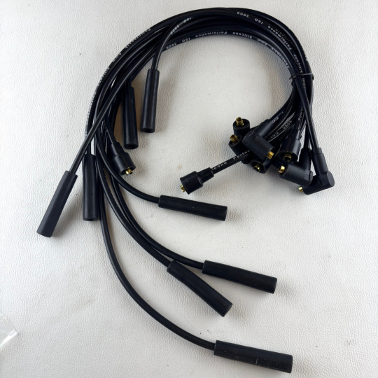 Ignition lead set black double silicone +8