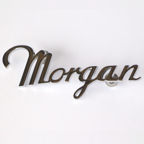Morgan rear script badge. This badge has the screws in a different place...