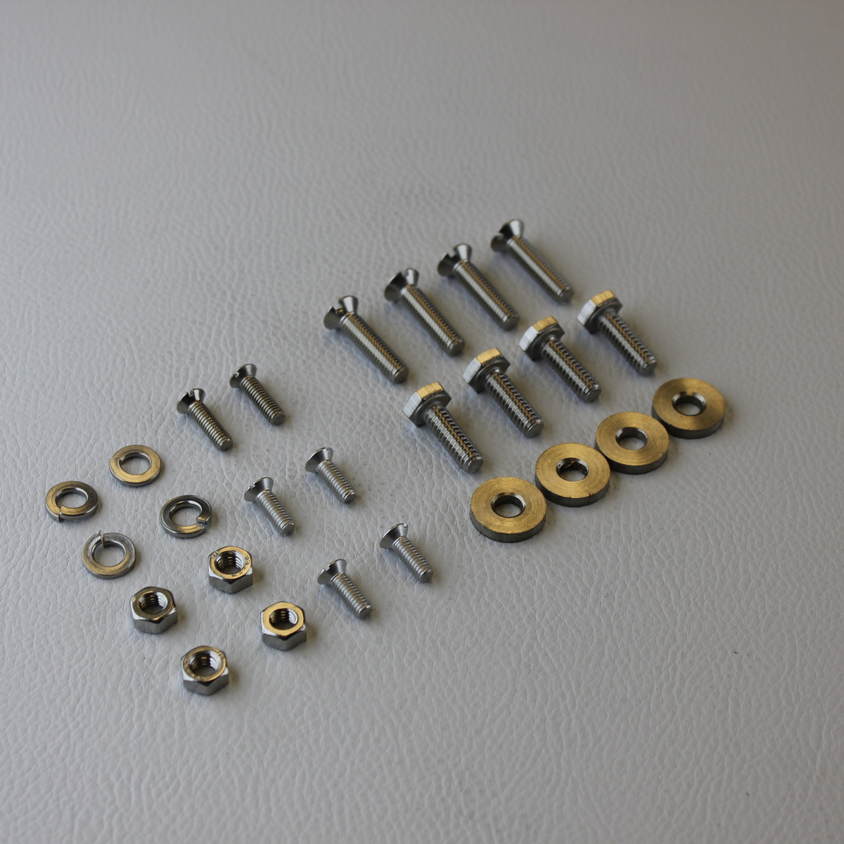 Windscreen screw set (stainless & chrome plated)
