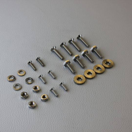 Windscreen screw set (stainless & chrome plated)