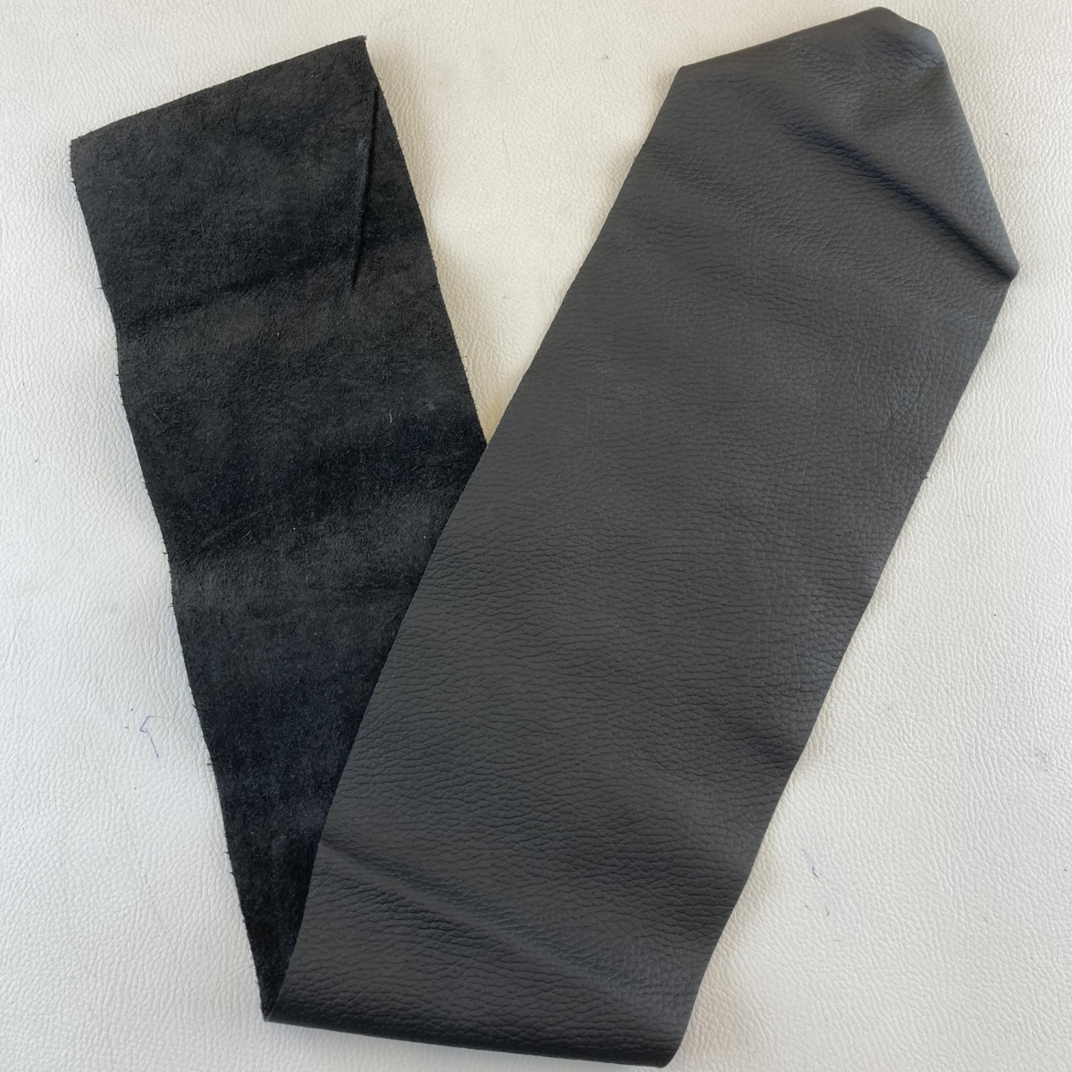 Door top leather - black