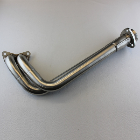 Twin connecting pipe left hand +8 5 speed to 1987