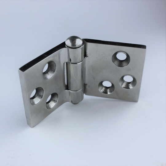 Door hinge left hand - fully polished stainless steel post 1971 cars