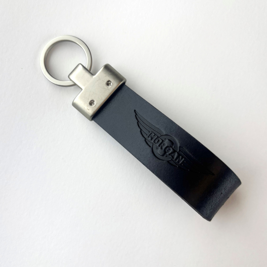 Morgan keyring brushed chrome - black