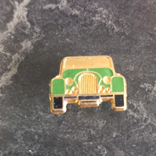 Morgan front view pin badge dark green (15mm x 12mm)