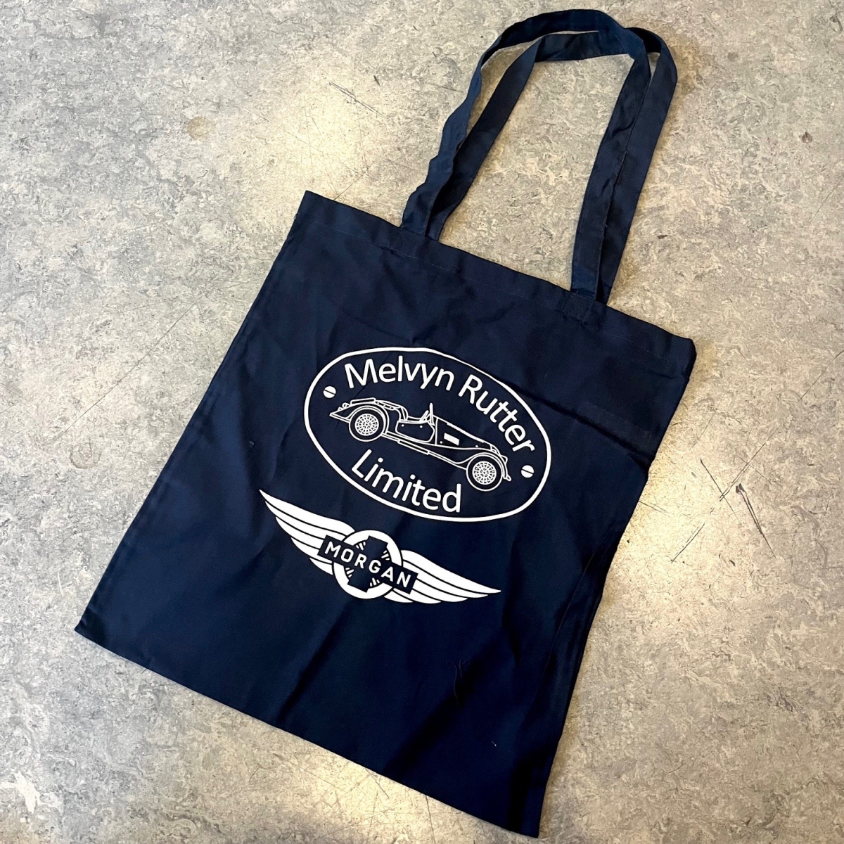 Navy tote bag
