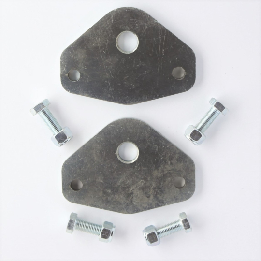 Camber conversion plates & bolts 1/2 degree negative (zinc plated) all cars...