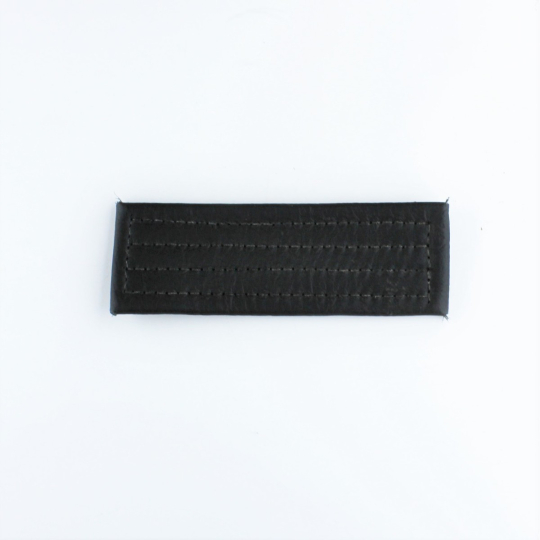 Door check strap - black leather