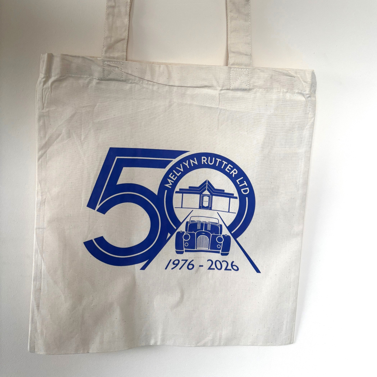 50 year canvas tote bag