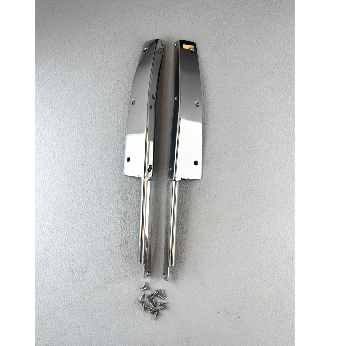 Polished stainless steel trim protectors