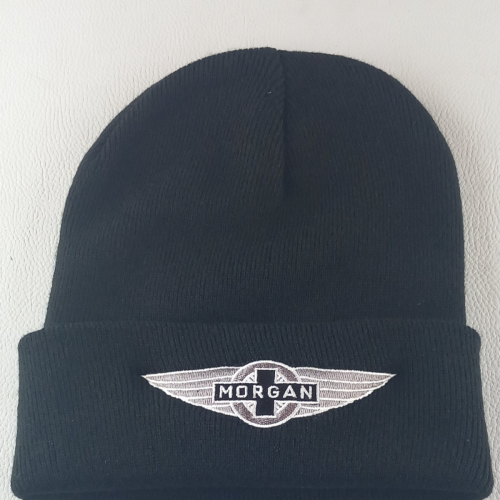 Beanie hat with Morgan wings logo black