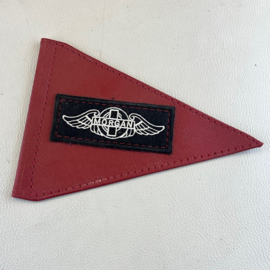 Leather flag - dark red