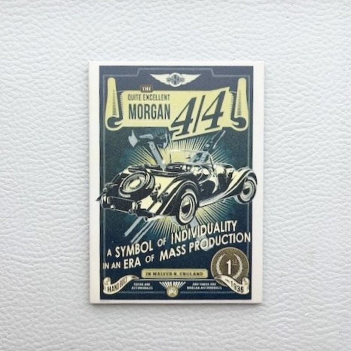 Morgan 4/4 fridge magnet blue