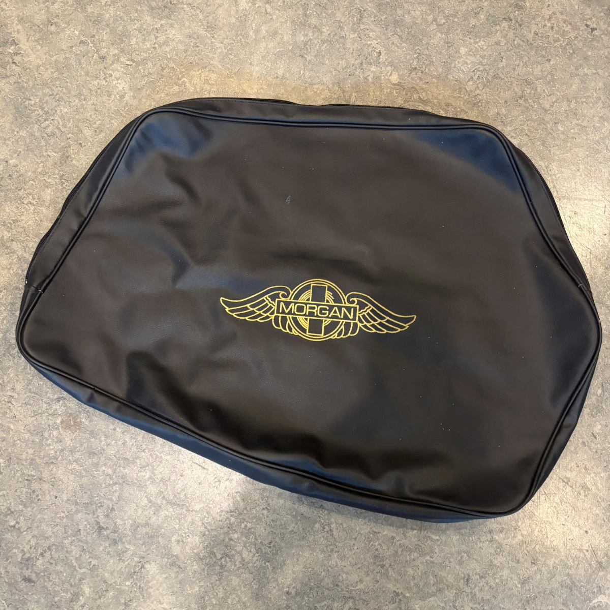 Sidescreen bag - black everflex witth old style Morgan wings